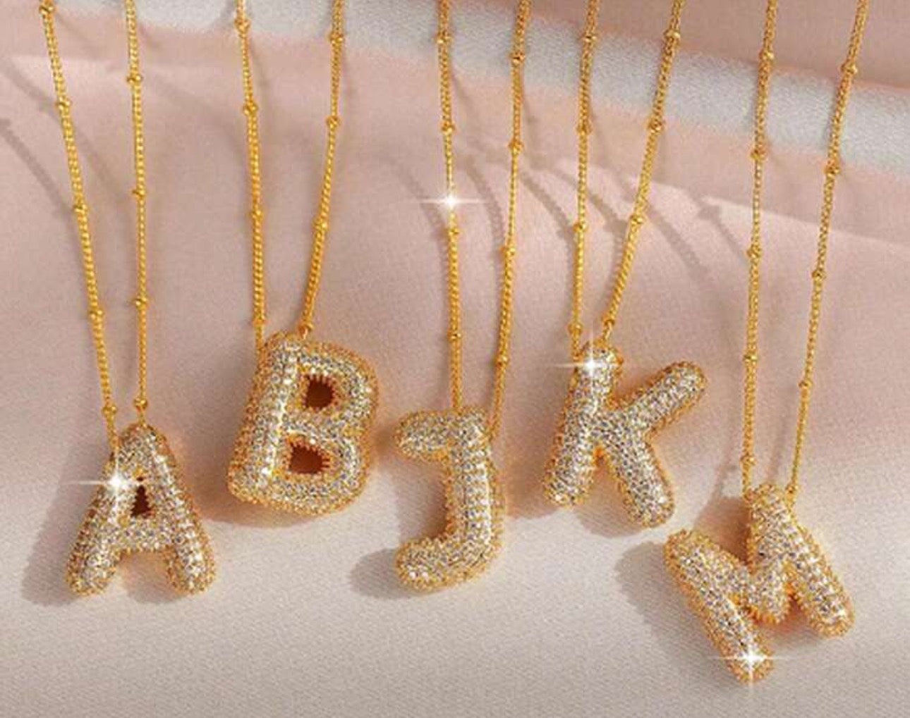 My Bubble Initial Letter Necklace