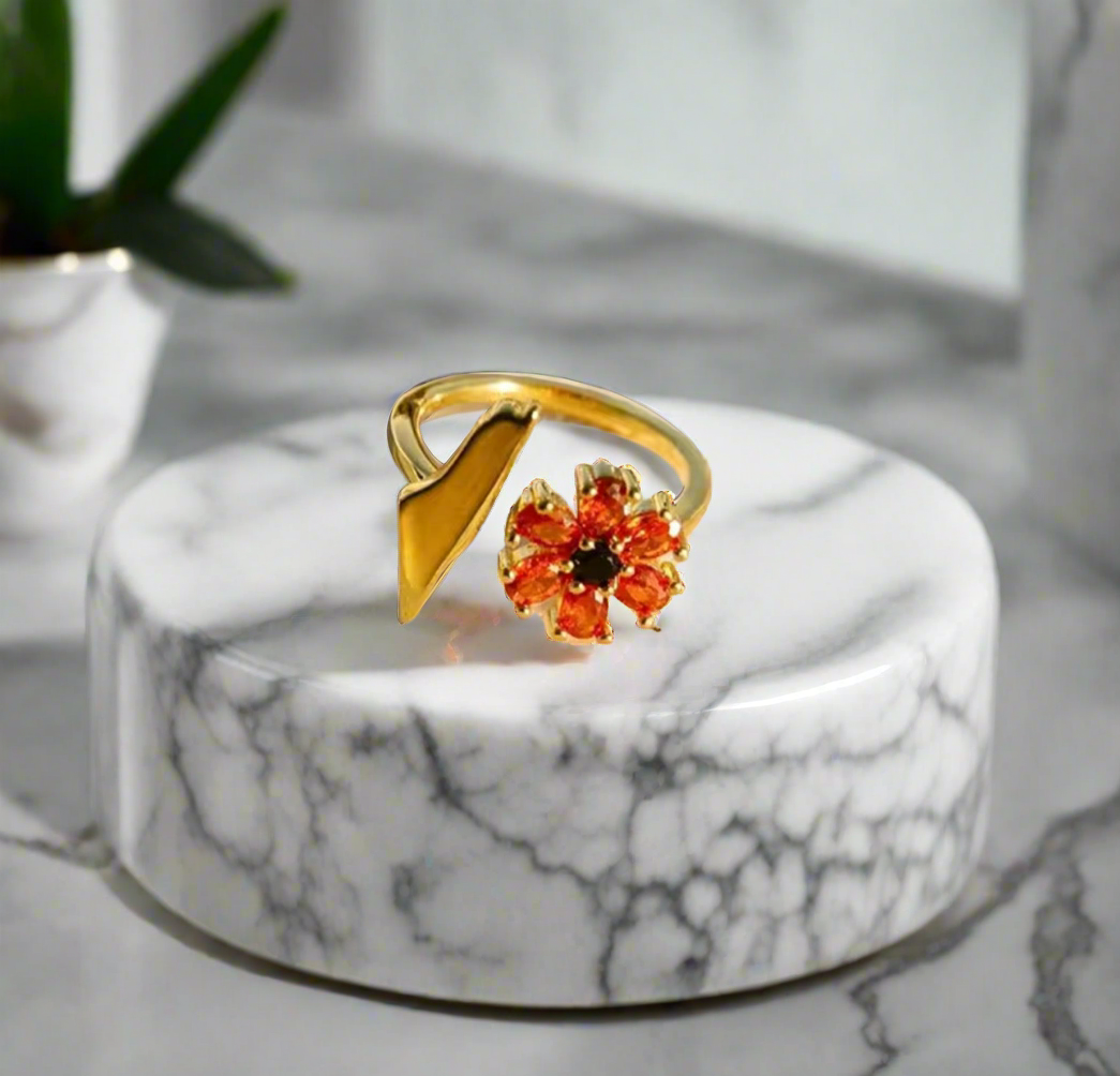 Palestine Poppy Ring