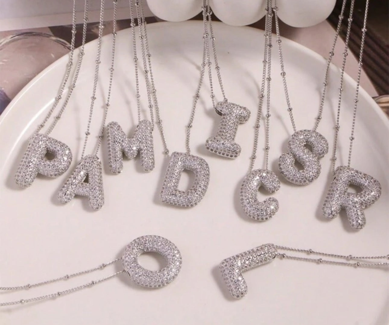 My Bubble Initial Letter Necklace