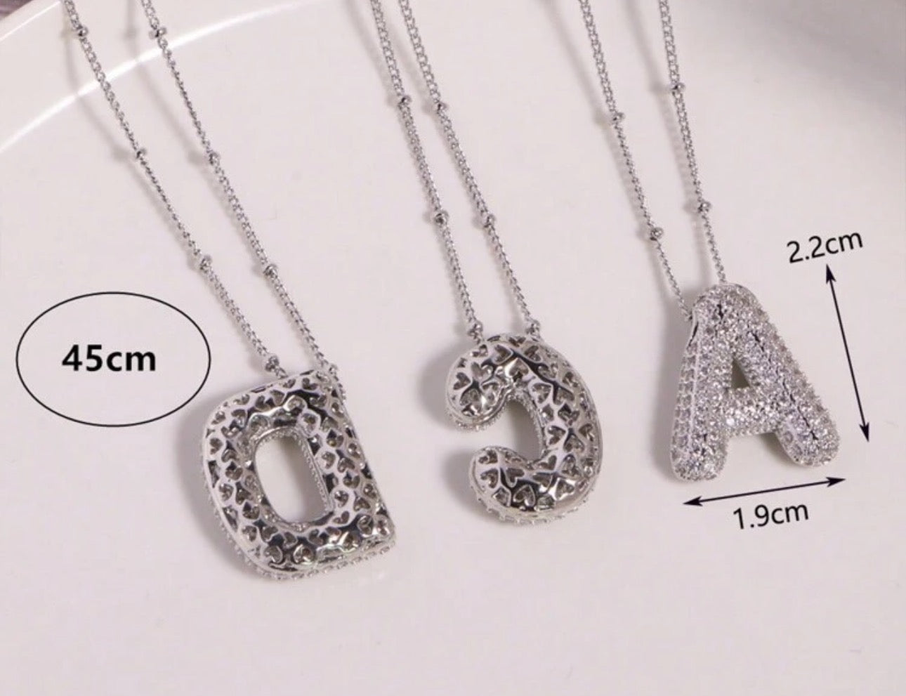 My Bubble Initial Letter Necklace