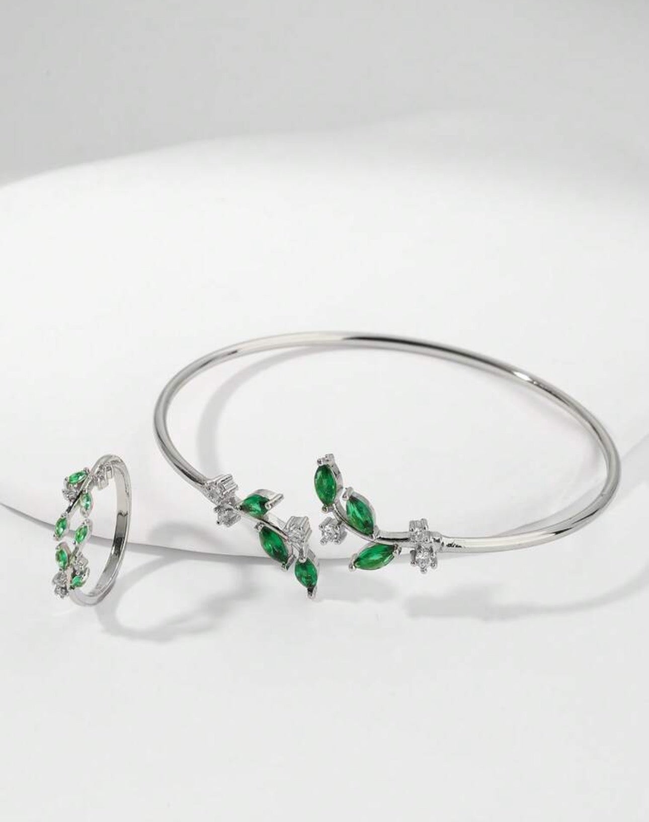 Olive Leaf Cuff & Ring Set