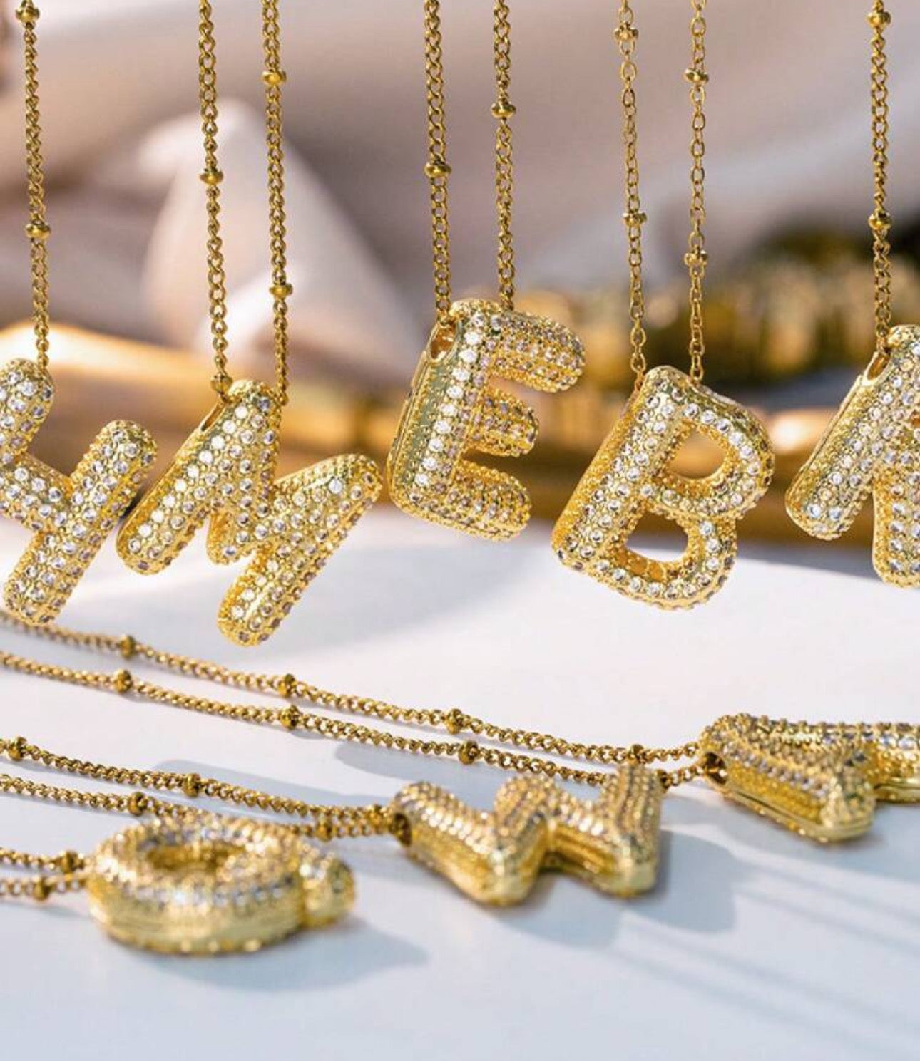 My Bubble Initial Letter Necklace