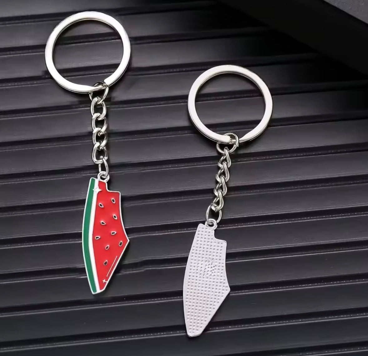 Watermelon Map Keychain