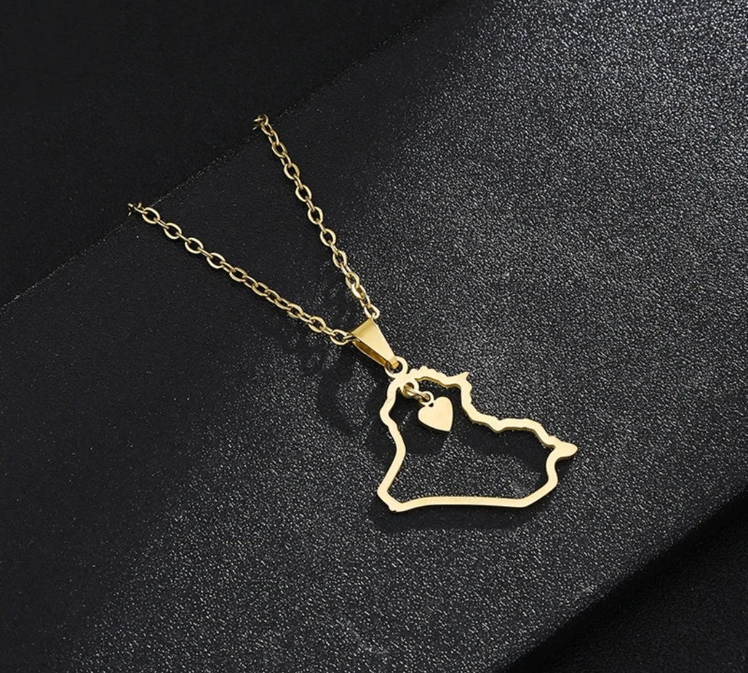 Map of Iraq Necklace