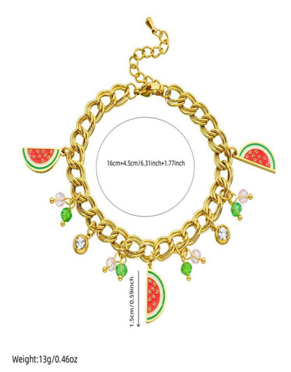 Watermelon Charm Bracelet