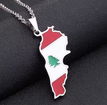 Lebanon Flag Necklace