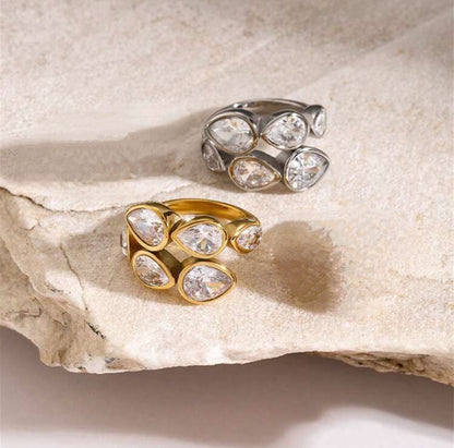 Chunky Teardrop Ring