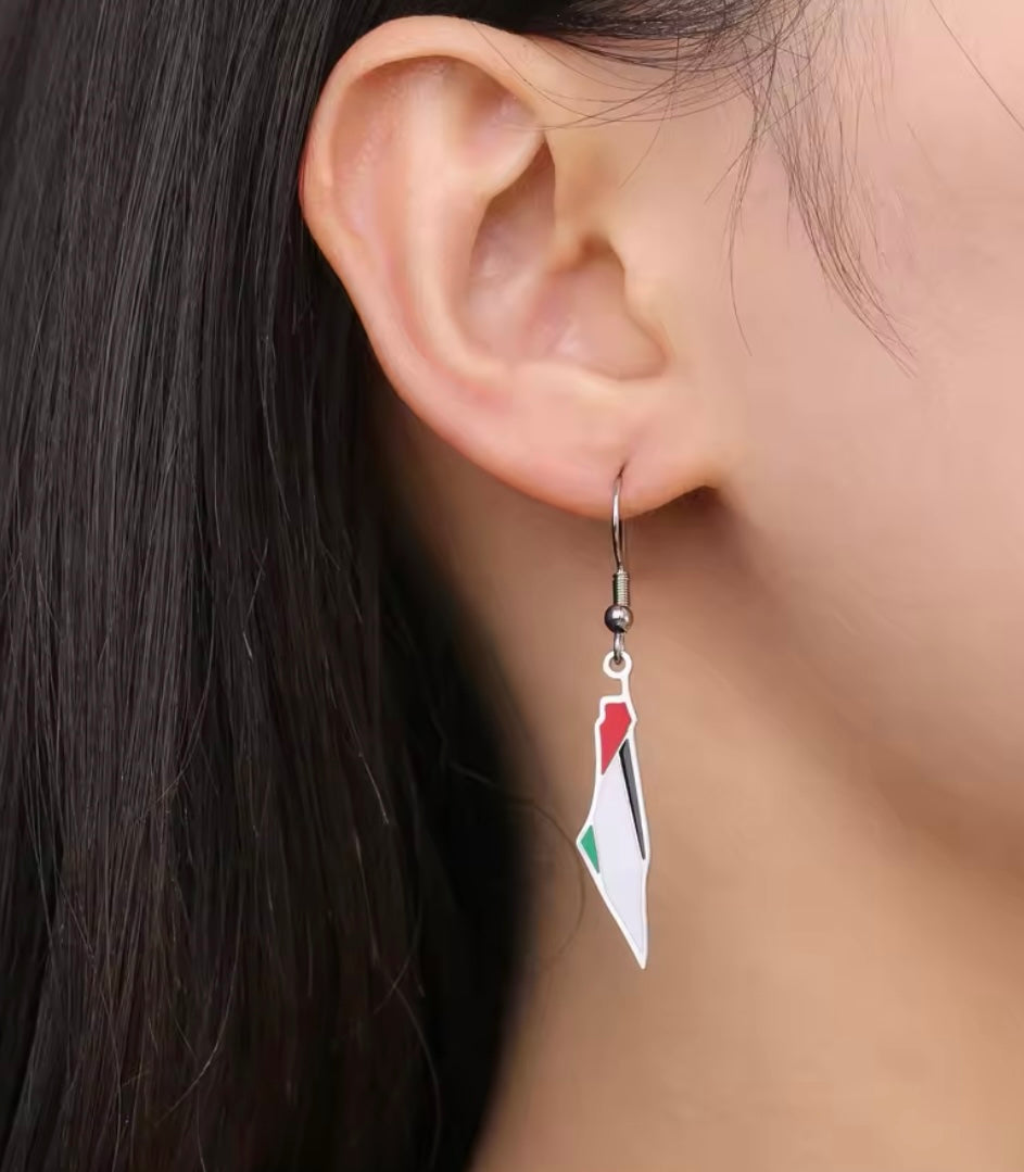 Palestine Map Earrings