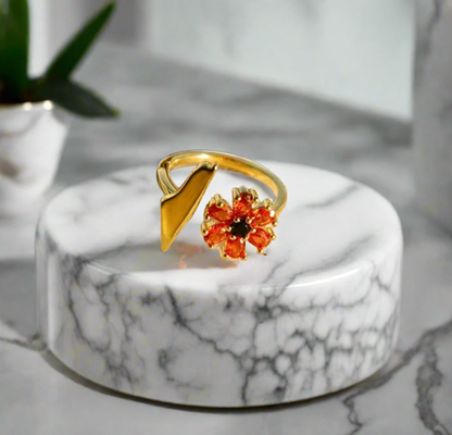 Palestine Poppy Ring