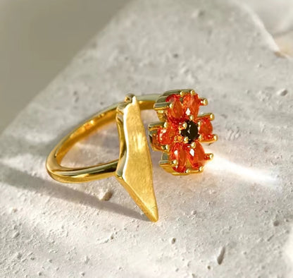 Palestine Poppy Ring