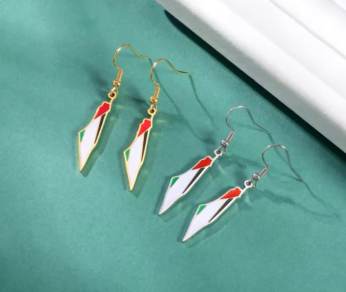 Palestine Map Earrings