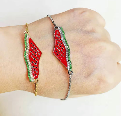 Watermelon Map Bracelet