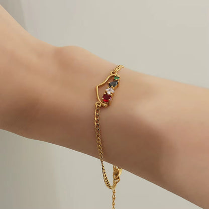 Palestine Map & Gemstone Bracelet