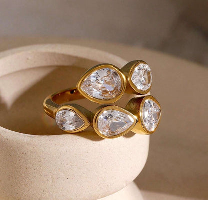 Chunky Teardrop Ring