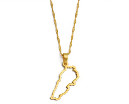 Lebanon Map Necklace