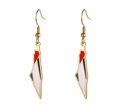 Palestine Map Earrings