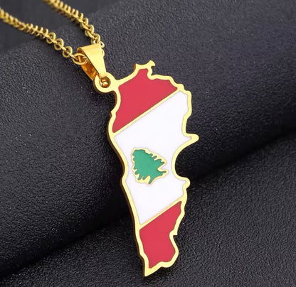 Lebanon Flag Necklace