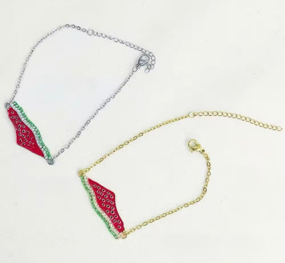 Watermelon Map Bracelet