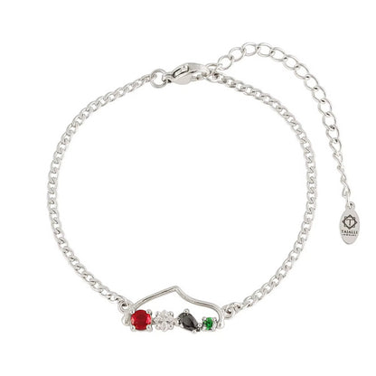 Palestine Map & Gemstone Bracelet