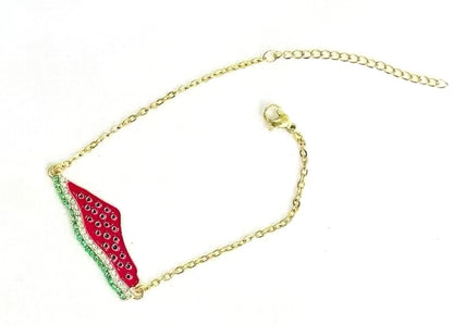 Watermelon Map Bracelet