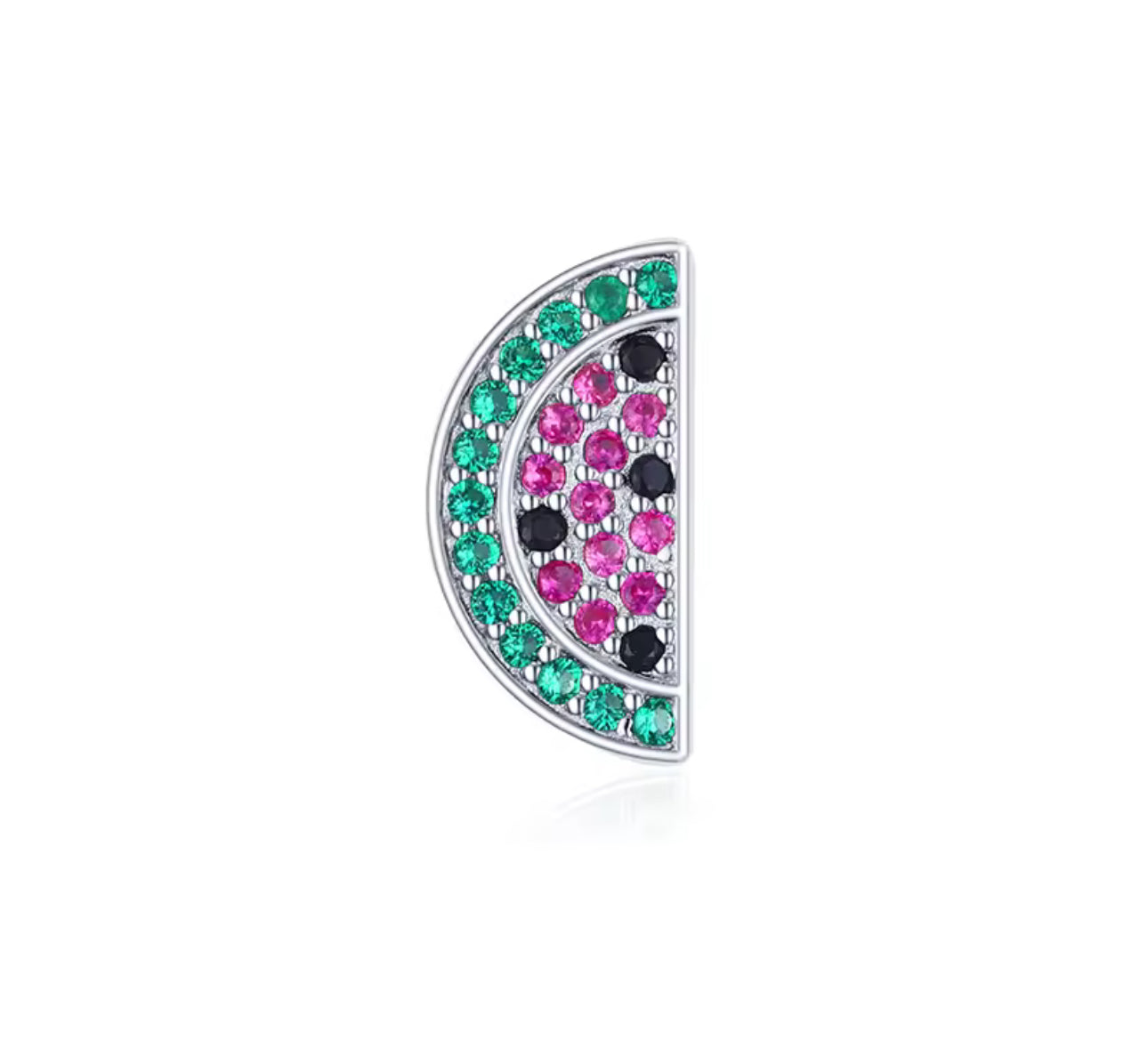Rhinestone Watermelon Earrings