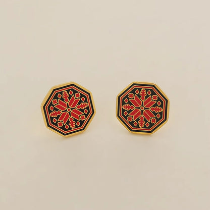 Geometric Tatreez Cufflinks / Buttons