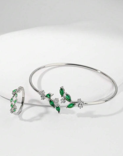 Olive Leaf Cuff & Ring Set