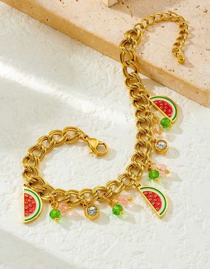 Watermelon Charm Bracelet
