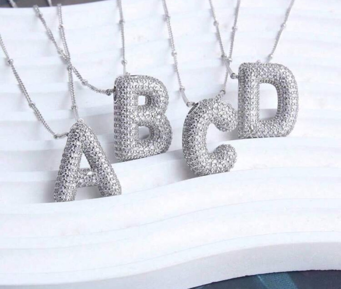 My Bubble Initial Letter Necklace