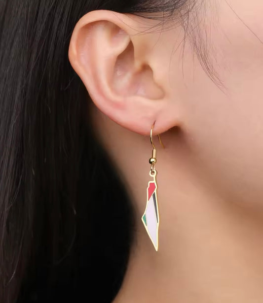 Palestine Map Earrings