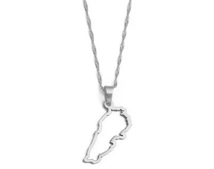 Lebanon Map Necklace