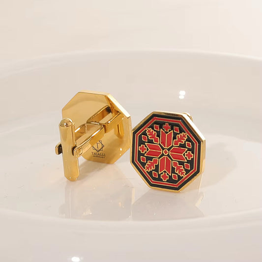 Geometric Tatreez Cufflinks / Buttons