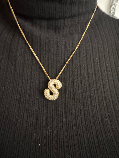 My Bubble Initial Letter Necklace