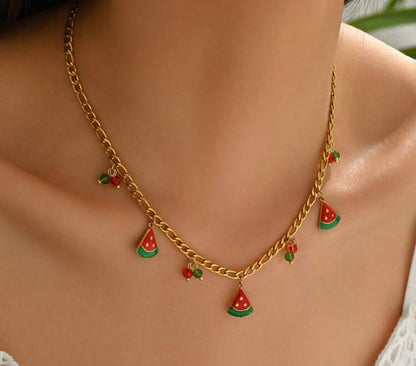 Watermelon Charm Necklace