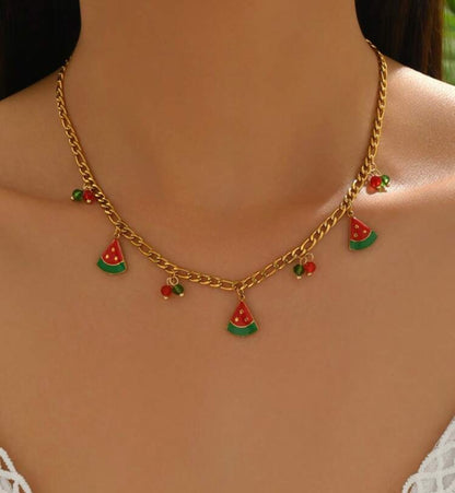 Watermelon Charm Necklace