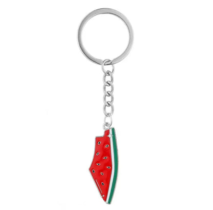 Watermelon Map Keychain
